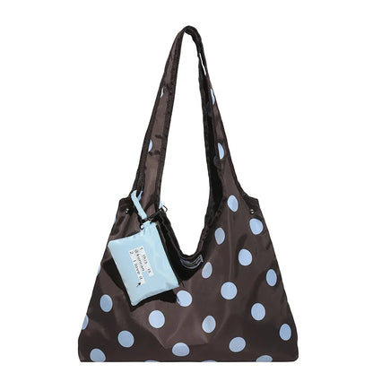Polka Dot Crossbody Shoulder Bag – Large Capacity with Mini Pouch