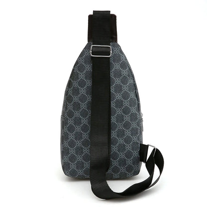 Men's Crossbody Messenger Bag - Casual Sling Chest Bag with Earphone Hole