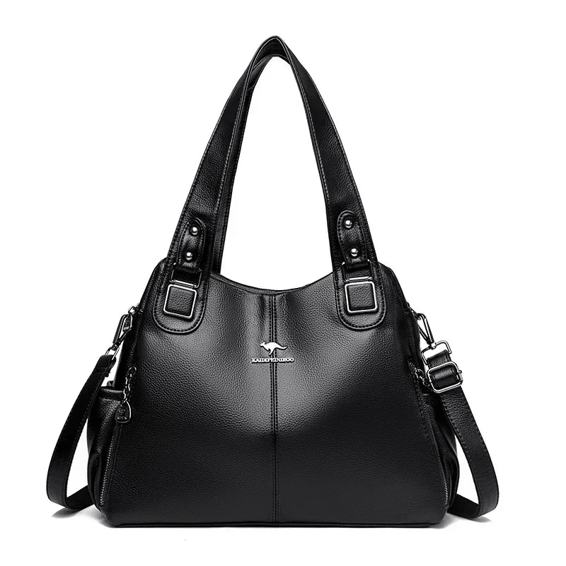 Leather Tote Shoulder Bag for Women – Large Crossbody Handbag