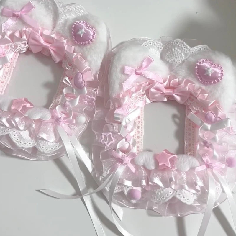 Kawaii Lace Bag Frame DIY Decoration Kit – Anime Card Holder Cover