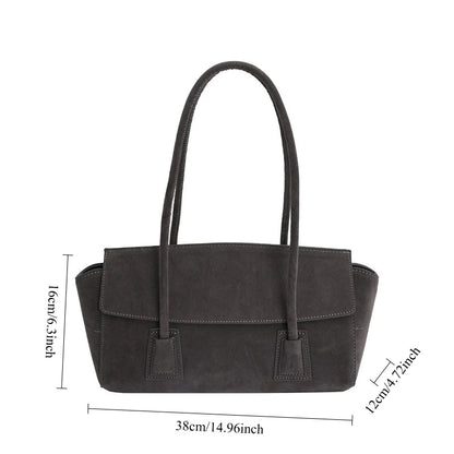 Women's Suede Shoulder Bag – Wings Design Crossbody Handbag