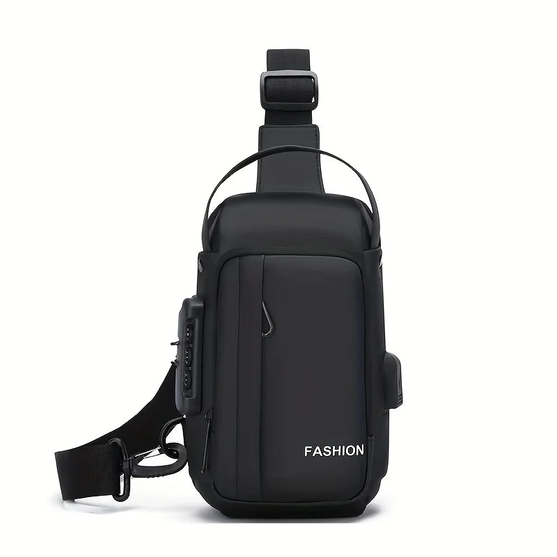 Men's Oxford Crossbody Sling Bag – Anti-Theft Chest Pack