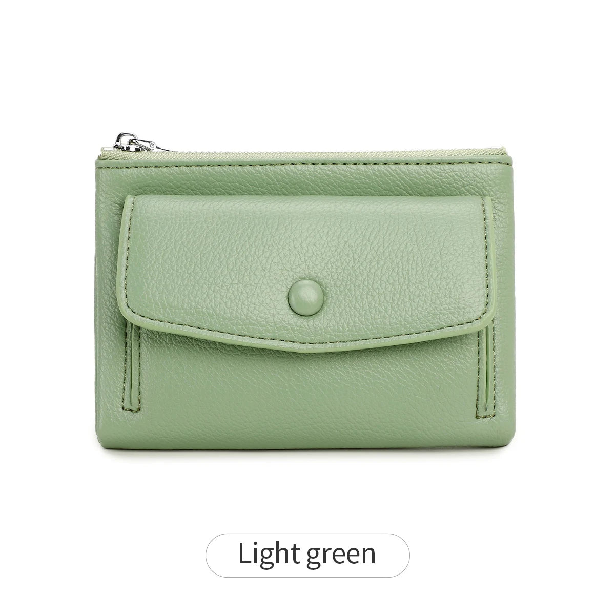 Women's Zip Coin Purse – Multi-Card Short Wallet with Buckle