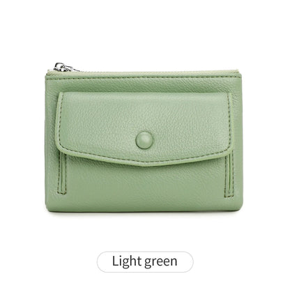 Women's Zip Coin Purse – Multi-Card Short Wallet with Buckle