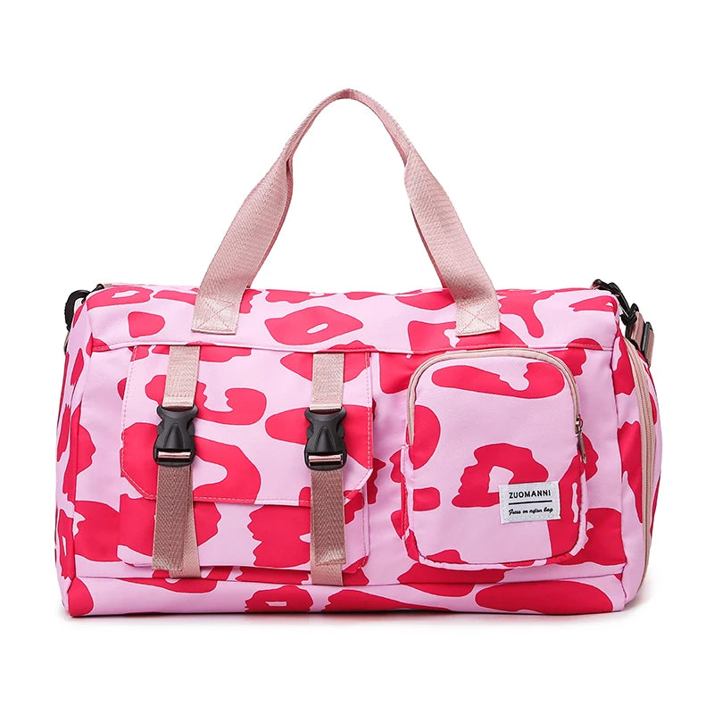 Leopard Print Weekend Gym Bag – Overnight Duffel