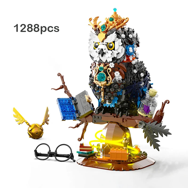 Magical Owl Building Blocks Set – 1288pcs MOC with LED Lights