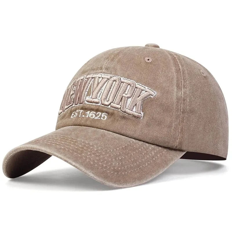 Vintage Washed Baseball Cap – City Embroidery Unisex Dad Hat