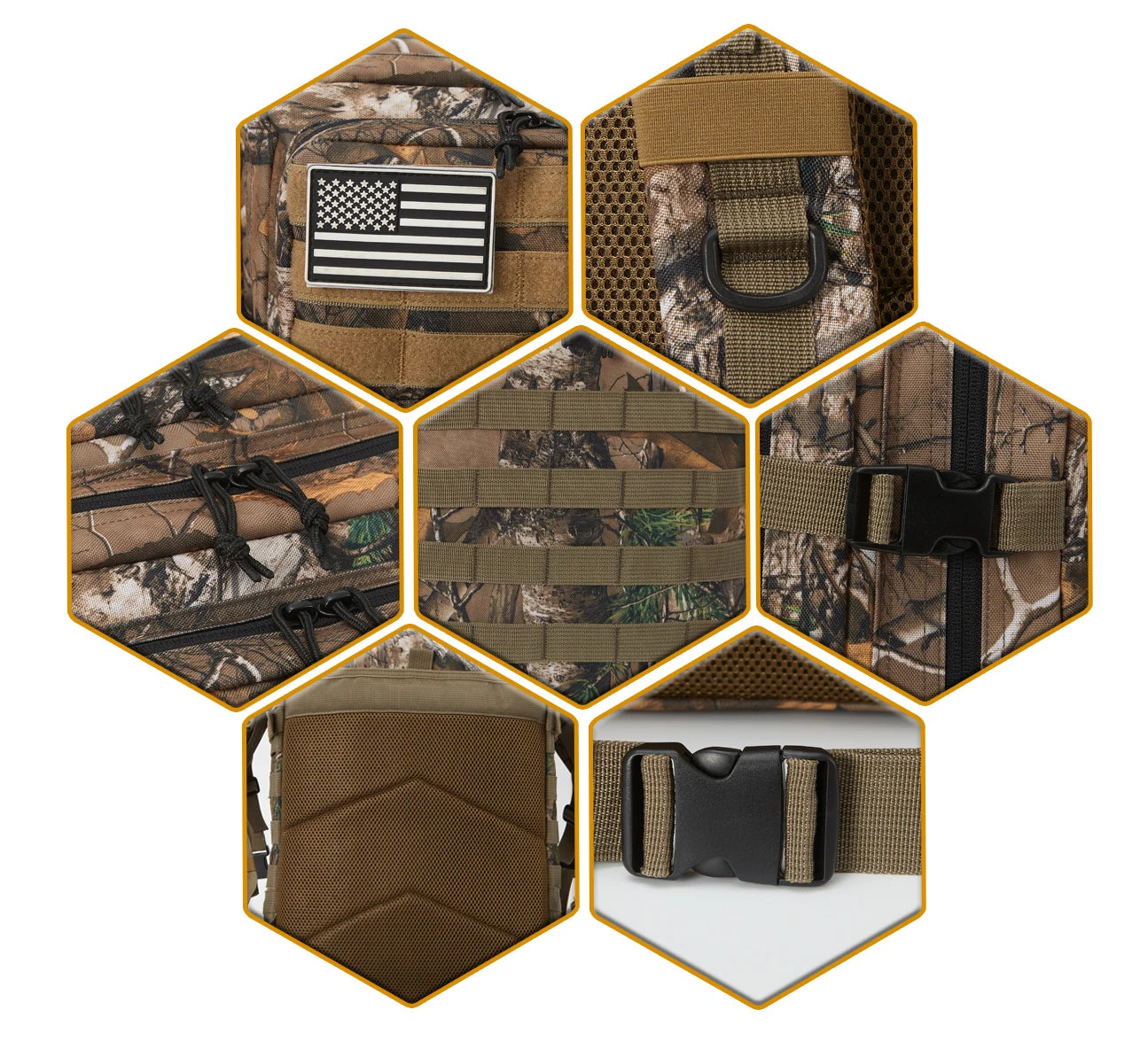 Tactical MOLLE Backpack 45L – Large Capacity Hiking & Camping Bag