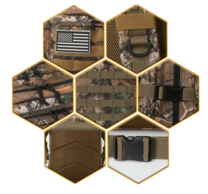 Tactical MOLLE Backpack 45L – Large Capacity Hiking & Camping Bag
