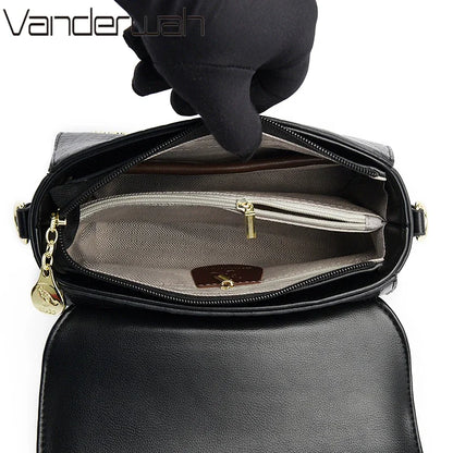 Crocodile Pattern Leather Crossbody Bag for Women