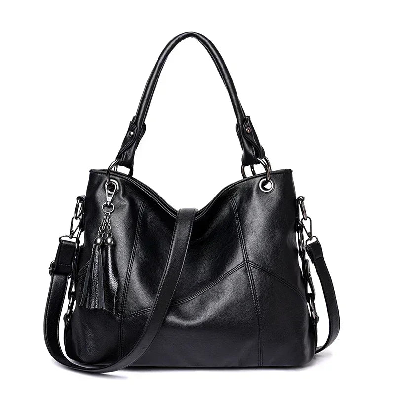 Leather Tote Shoulder Bag for Women – Large Crossbody Handbag
