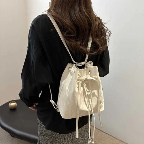 Drawstring Bucket Bag – Women's Korean Crossbody Handbag
