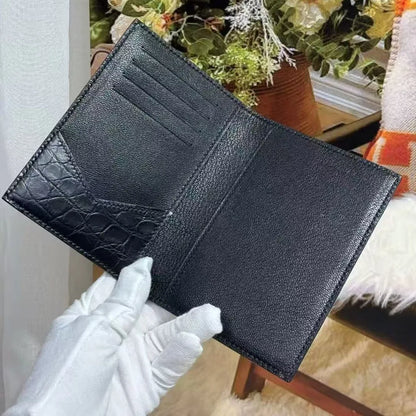 Crocodile Leather Passport Cover – Luxury Travel Card Holder