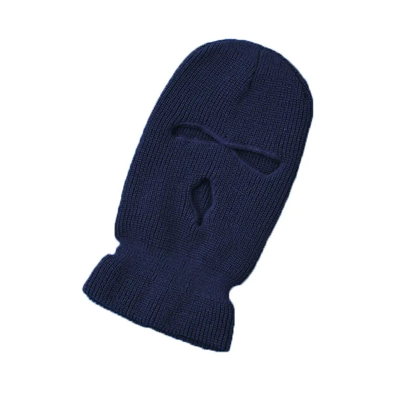 3-Hole Balaclava Ski Mask – Full Face Cover Knit Beanie for Winter & Tactical Use