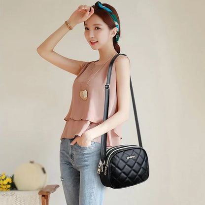 Quilted Crossbody Bag for Women – PU Leather Shoulder Purse
