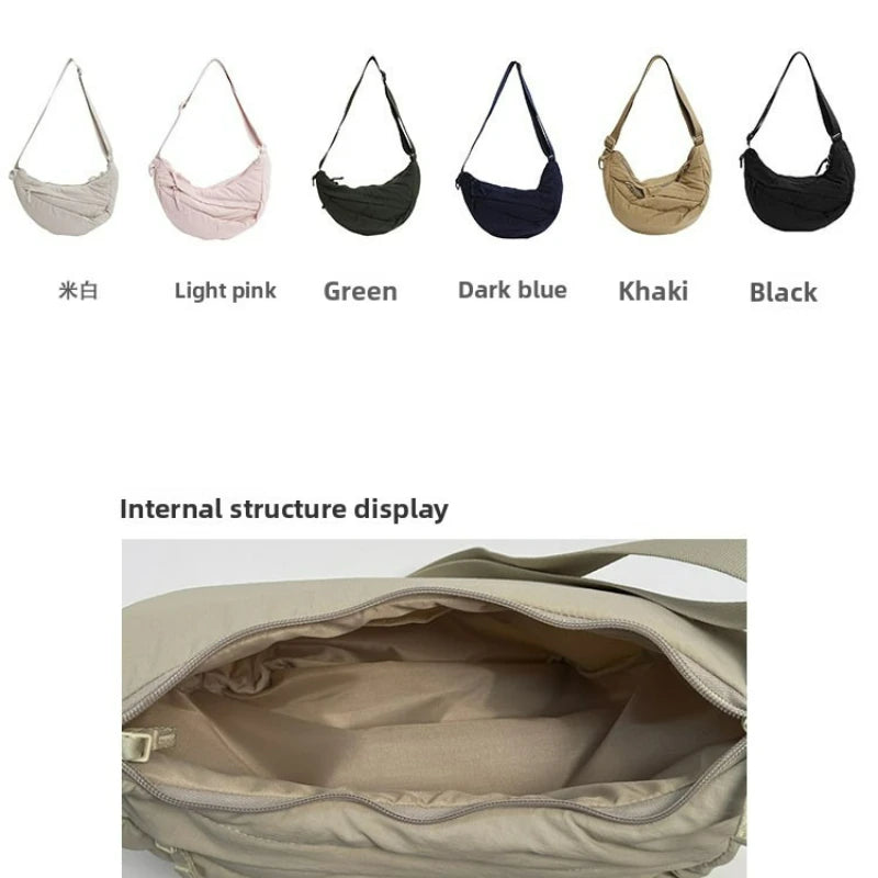 Lightweight Hobo Crossbody Bag – Casual Puffy Shoulder Bag