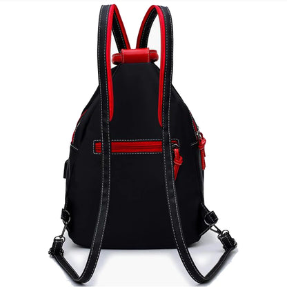 Waterproof Nylon Backpack for Women – Boho Crossbody Travel Bag