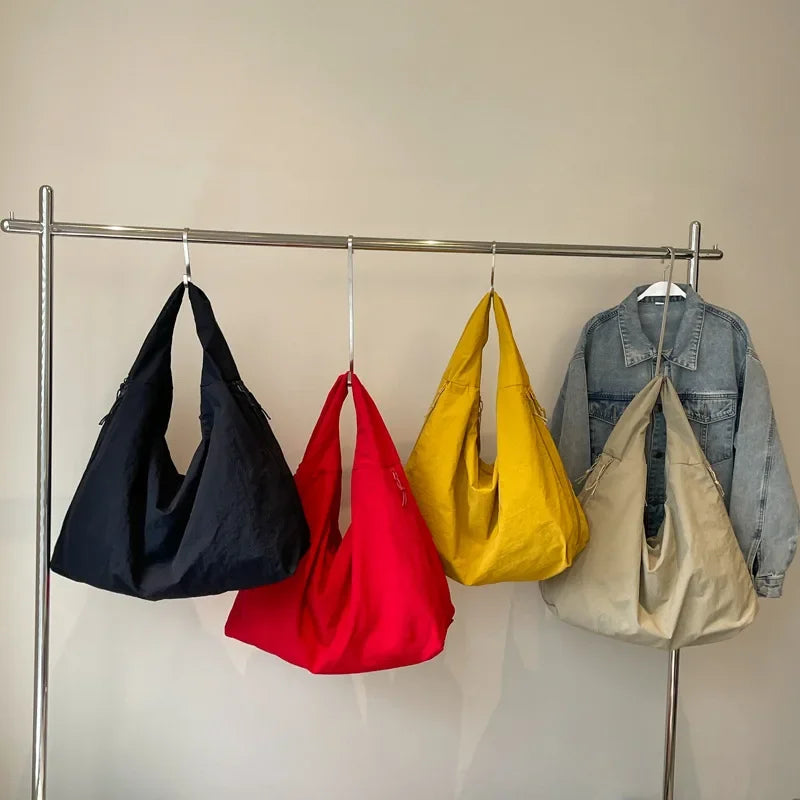 Nylon Shoulder Bag for Women – Casual Commuter Hobo Tote