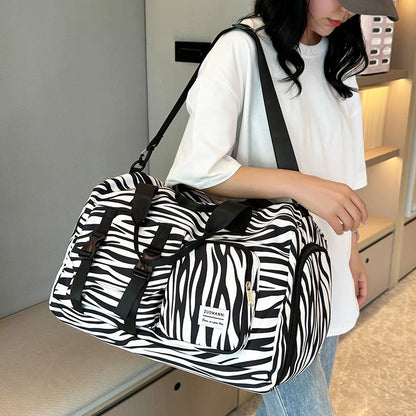 Leopard Print Weekend Gym Bag – Overnight Duffel
