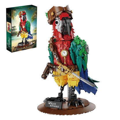 MOC Pirate Parrot Building Blocks – Creative Animal Room Decor Set