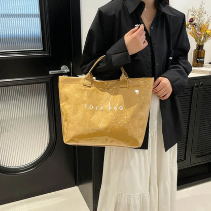 PVC Tote Bag for Women – Large Waterproof Shopper