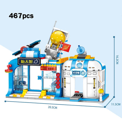 Space Museum Building Blocks Set – 467pcs City Scene Brick Model