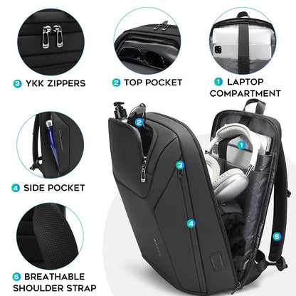 Smart Laptop Backpack 15.6" – Water-Resistant Travel Bag with USB Port