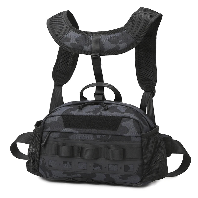 Tactical Fishing Vest Chest Bag – MOLLE Outdoor Pack