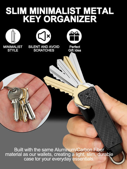 Compact Aluminum Key Organizer Holder – Smart Keychain