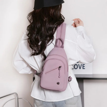 Women's Waterproof Nylon Sling Chest Bag – Lightweight Crossbody Shoulder Bag
