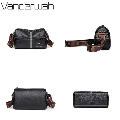 Genuine Leather Crossbody Bag for Women – Luxury Shoulder Messenger
