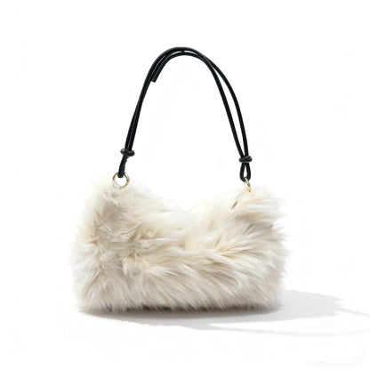 Faux Fur Shoulder Bag — Luxury Tote & Clutch Purse for Women