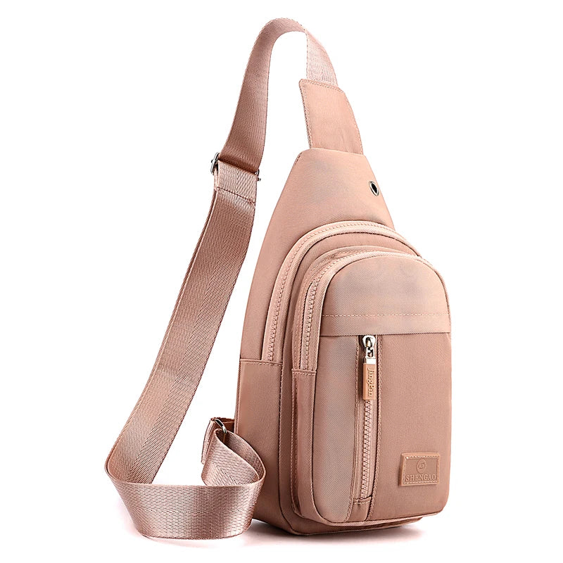 Women's Crossbody Chest Bag – Nylon Sling Shoulder Bag