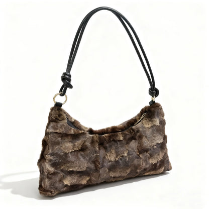 Faux Fur Shoulder Bag – Luxury Women's Crossbody Handbag