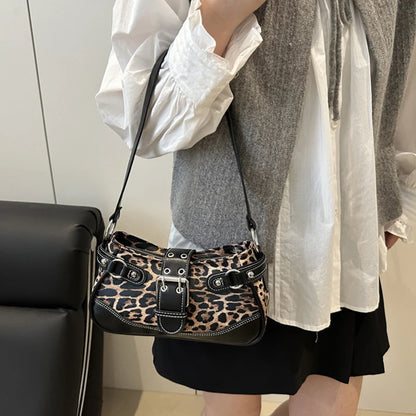 Leopard Print Shoulder Bag for Women