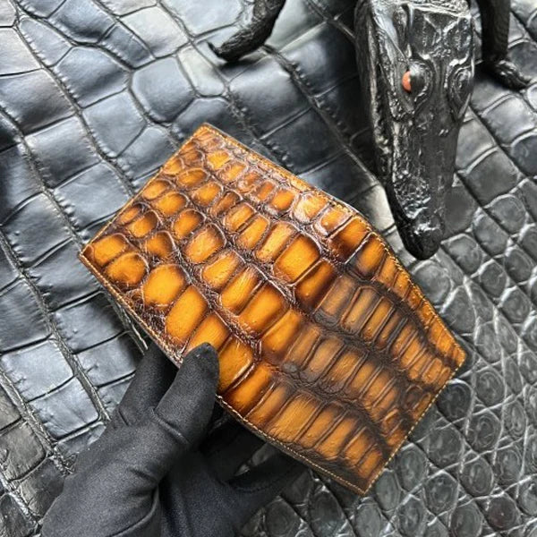 Men's Crocodile Leather Wallet – Luxury Short Organizer