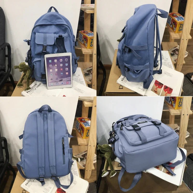 Canvas School Backpack – Laptop Bag for Teen Boys & Girls
