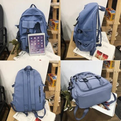 Canvas School Backpack – Laptop Bag for Teen Boys & Girls
