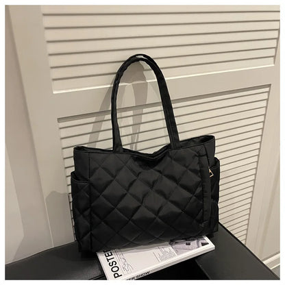 Autumn Winter Top Handle Bag Women Simple Large Capacity Tote Crossbody Shoulder Lightweight Bags