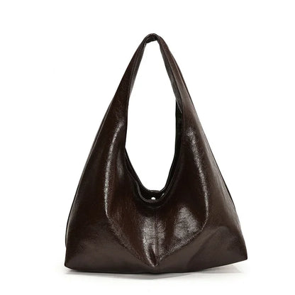 Large PU Leather Hobo Shoulder Bag – Y2K Women's Handbag