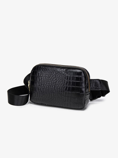 Crocodile Pattern Women's Chest Bag – PU Leather Crossbody