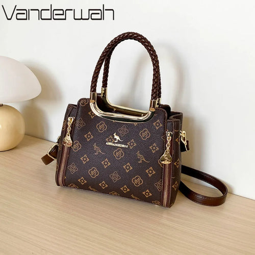 Vintage Crocodile-Embossed PU Leather Handbag – Women's Luxury Tote & Crossbody Bag