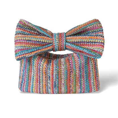 Straw Clutch Bag with Bow – Woven Summer Purse for Women