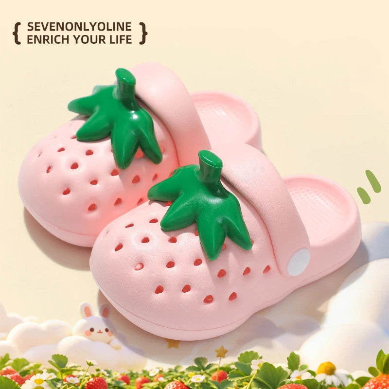 Strawberry EVA Slippers – Cute Non-Slip Beach Sandals