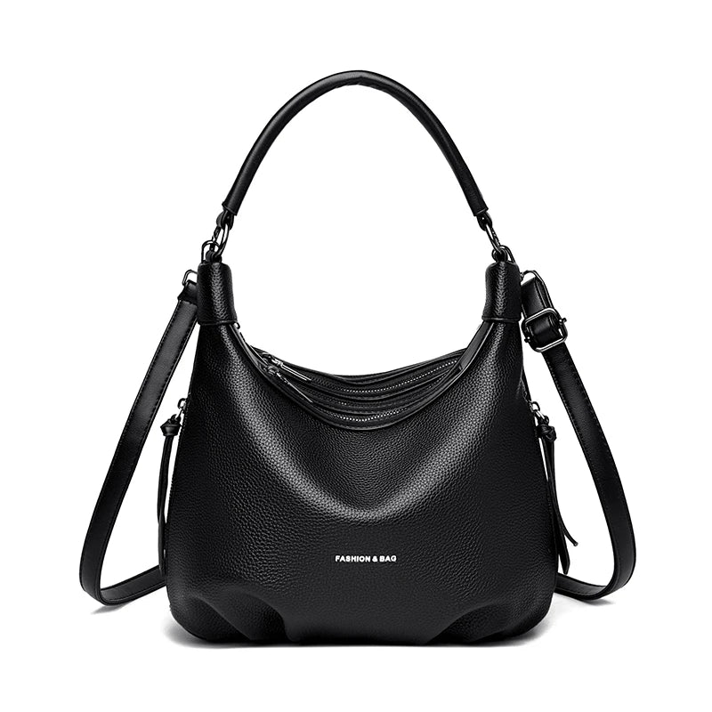 Leather Hobo Shoulder Bag for Women – Crossbody Handbag