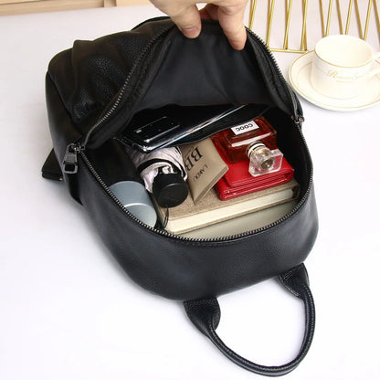 Genuine Leather Women's Mini Backpack – Rivet Detail