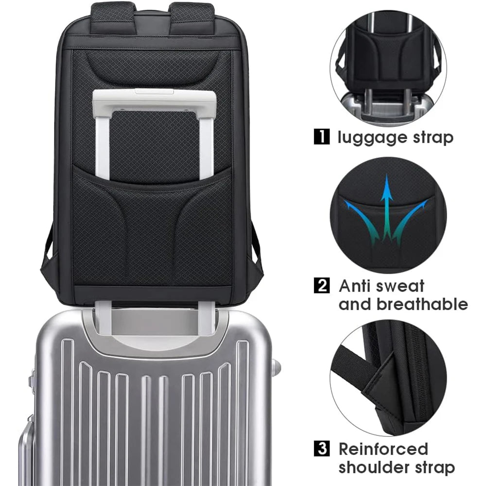 Bange Men's Waterproof Laptop Backpack 15.6" – Large Capacity Business Bag