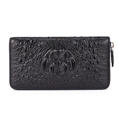 Crocodile Leather Long Wallet for Men – Luxury Organizer