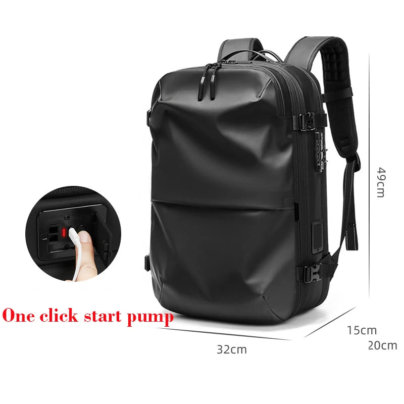 Vacuum Compression Travel Backpack with Electric Pump – 17" Laptop