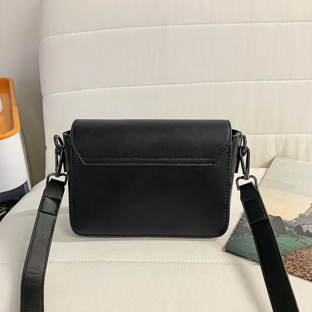 Men's Leather Crossbody Bag – Small Square Shoulder Bag